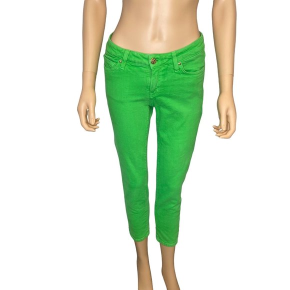 Kate Spade Bright Green Play Hooky Capri Pants Woman's 28 * - Picture 3 of 16